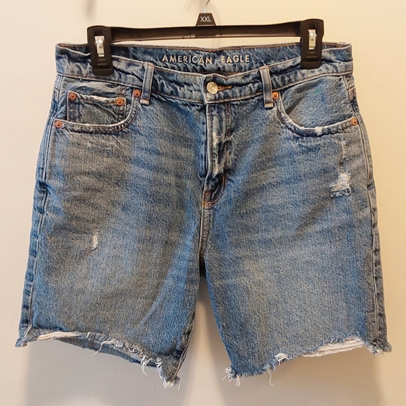 American Eagle Outfitters Pants - American Eagle Light Blue Distressed Denim Shorts
